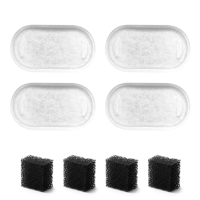HydroBowl™ (4-Pack). Automatic Pet Water Fountain + 4* Filter Elements+ 4* Filter cottons