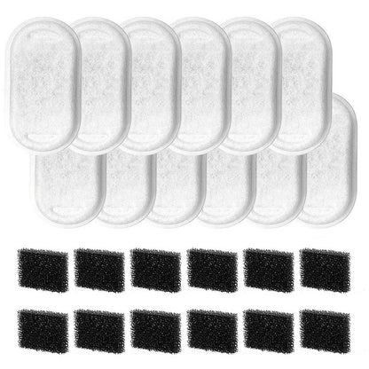 HydroBowl™ (12-Pack).      Automatic Pet Water Fountain +12* Filter Elements+ 12* Filter cottons